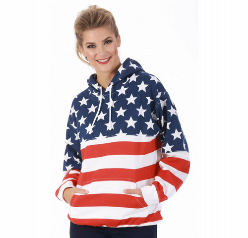 American Flag Unisex  Pullover Hoodie