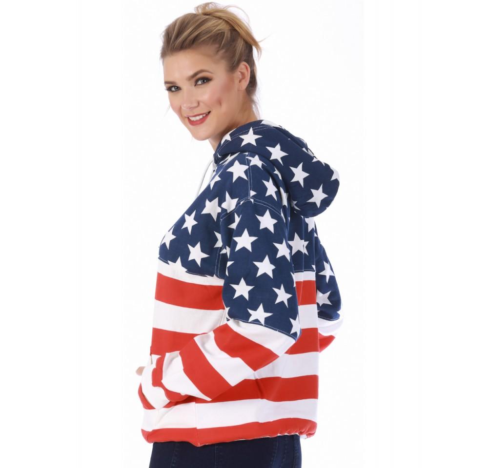 American Flag Unisex  Pullover Hoodie