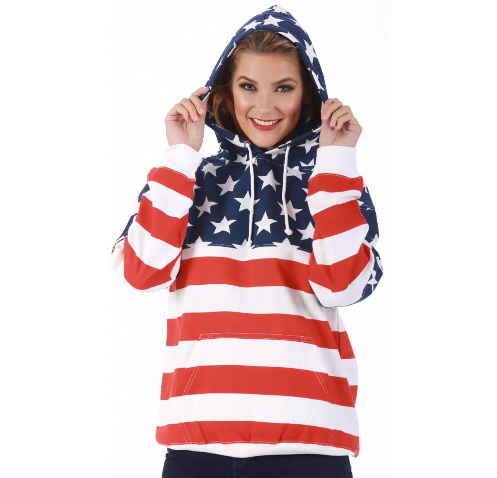 American Flag Unisex  Pullover Hoodie