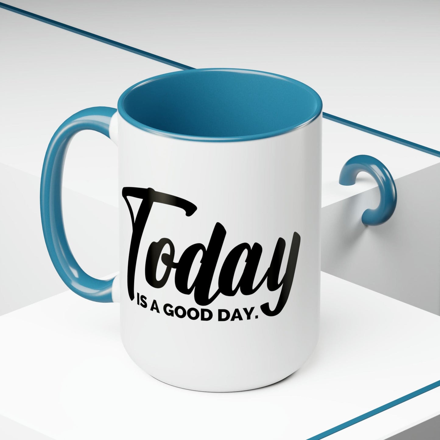 Accent Ceramic Coffee Mug 15oz - Today Is a Good Day Black