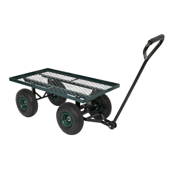 Garden Iron Wood Four Wheel Square Garden Wagon