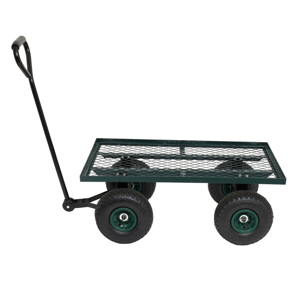 Garden Iron Wood Four Wheel Square Garden Wagon