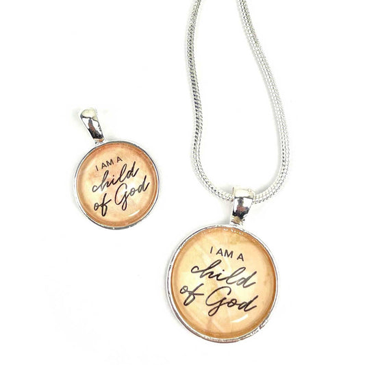 "I Am A Child of God" Christian Scripture Pendant Necklace –