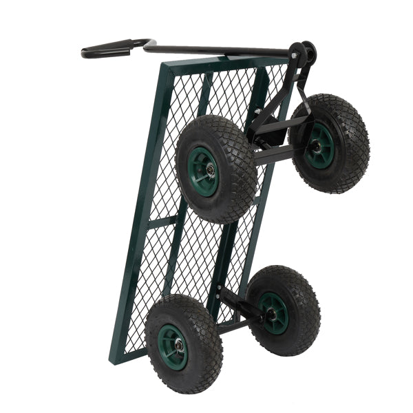 Garden Iron Wood Four Wheel Square Garden Wagon