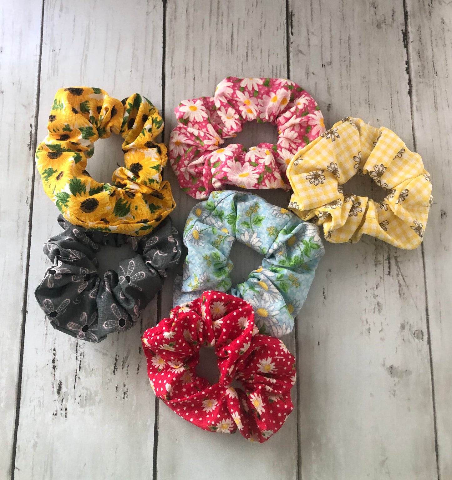 Sunflower/ Daisy Flower Scrunchies