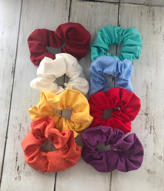 Solid Color Scrunchies