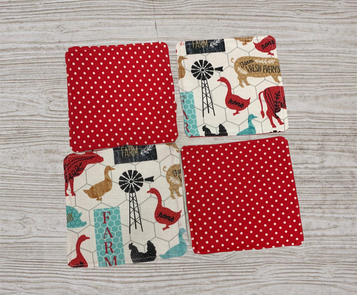 Fabric Coasters/ Reusable Fabric Coasters/ Eco Friendly Coasters