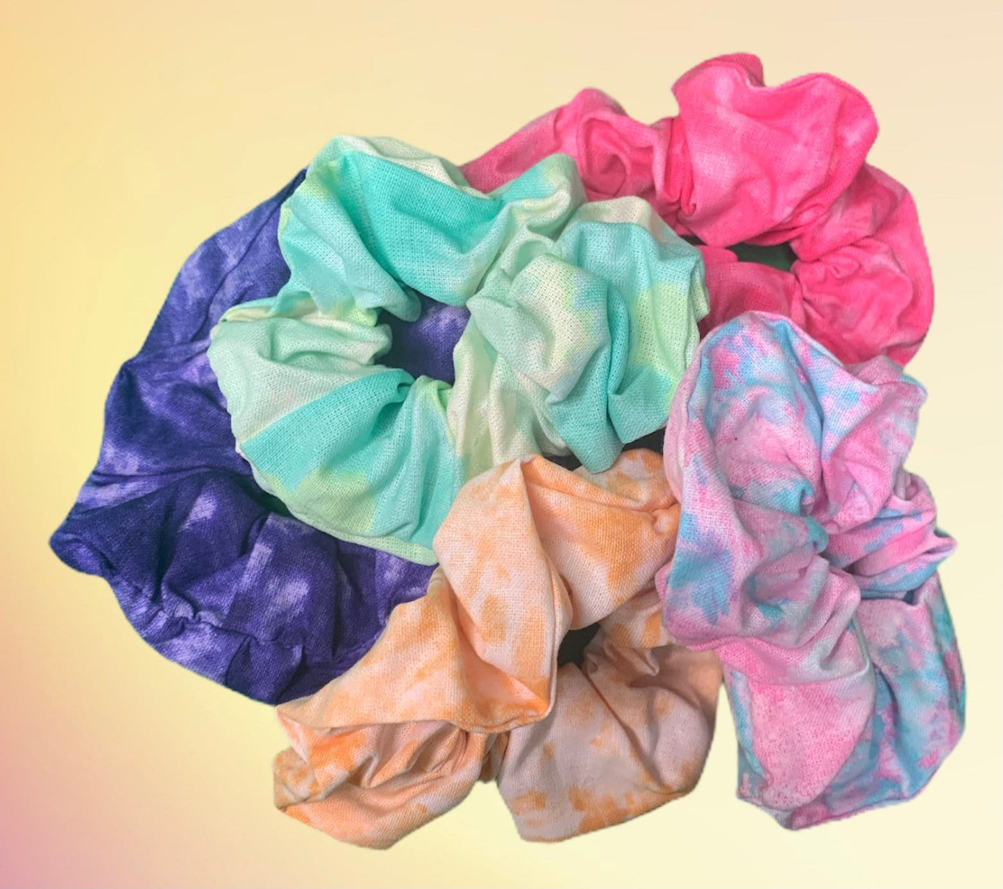 Tie Dye Scrunchies/ Pink Scrunchies