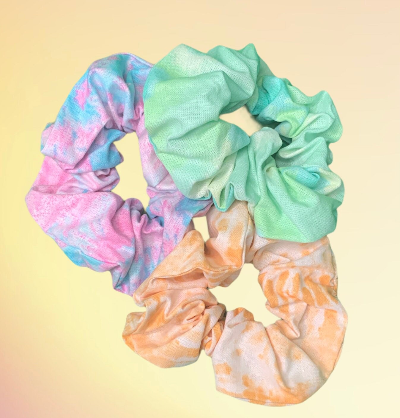 Tie Dye Scrunchies/ Pink Scrunchies