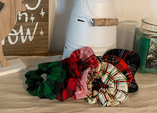 Buffalo Plaid Scrunchies