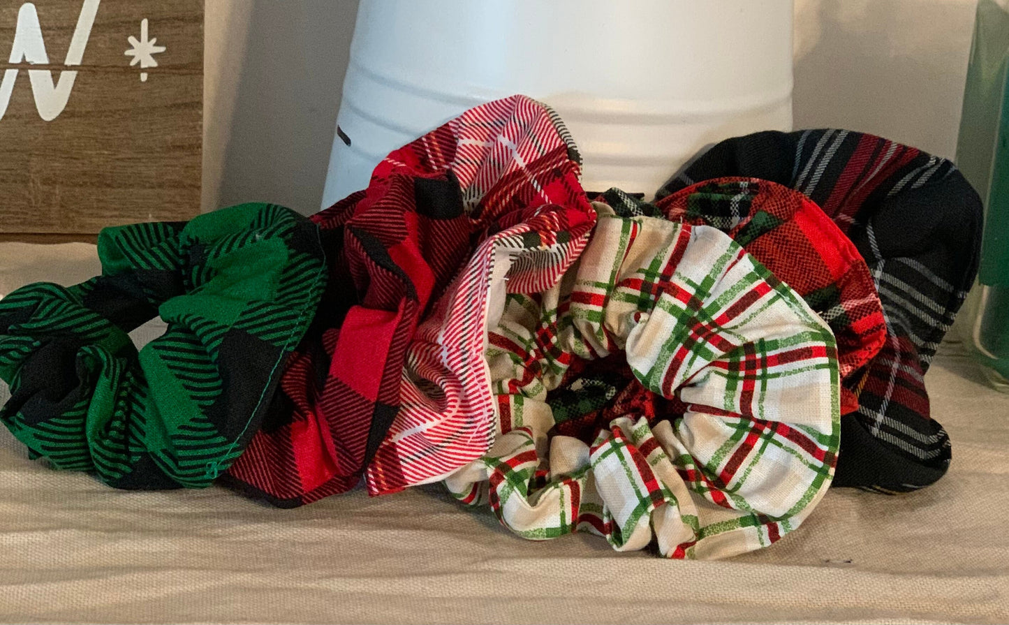 Buffalo Plaid Scrunchies