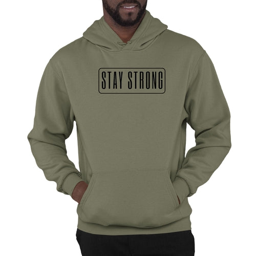 Mens Graphic Hoodie Stay Strong Print